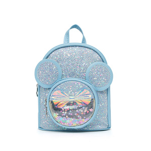Nouveau <span class=keywords><strong>sac</strong></span> à <span class=keywords><strong>dos</strong></span> pour enfants à la mode avec un design mignon <span class=keywords><strong>Mickey</strong></span> Princess, <span class=keywords><strong>sac</strong></span> en PU à paillettes avec oreilles rondes et nœud pour filles - Product Image 2