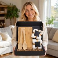 En gros, Planche à fromage en bambou avec 4 couteaux à fromage en acier inoxydable, Coffret cadeau de déménagement, Cadeau de cuisine pour maison neuve et fêtes