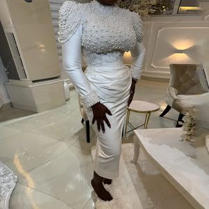 Abiti da Sposa Africani in Raso <span class=keywords><strong>Midi</strong></span> con Mantella, Vestiti da Sposa in Raso a Lunghezza Tè con Cristalli, Collezione 2026 Vestidos De Novias Personalizzabili - Product Image 4