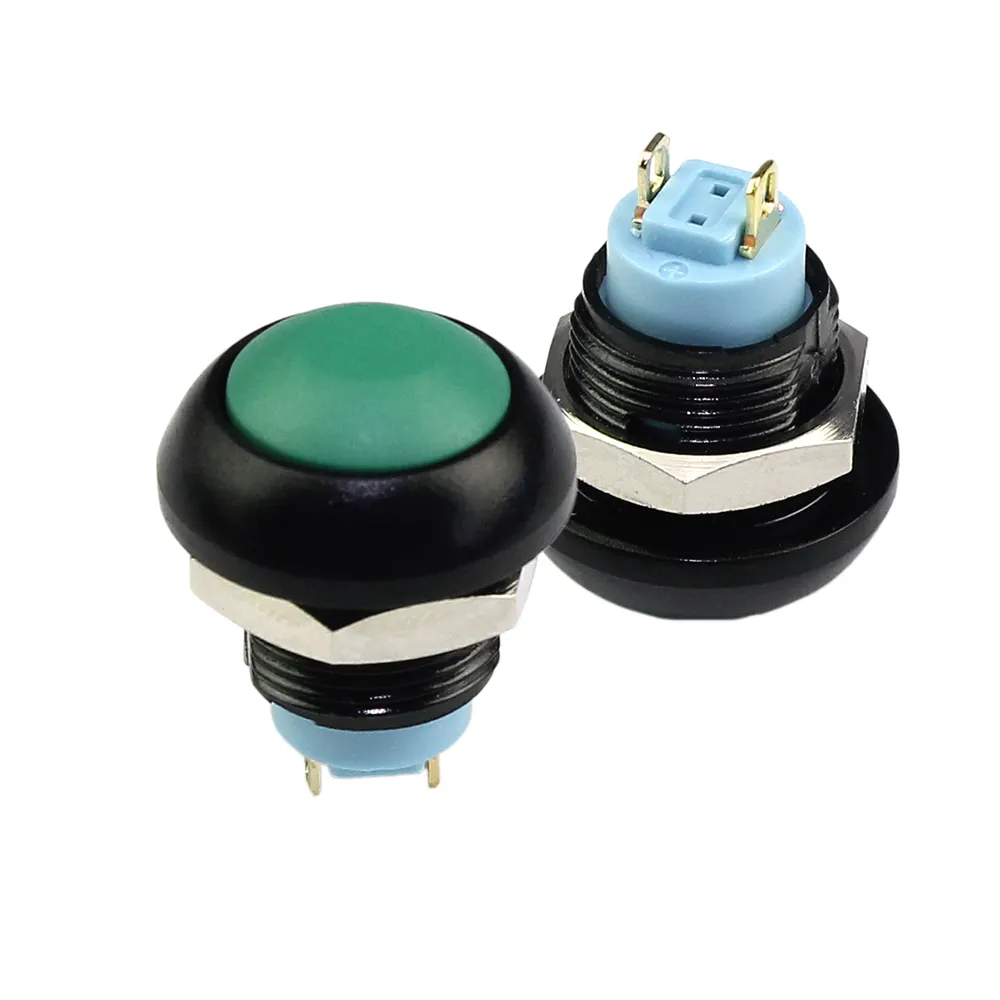 12MM Mini 2pin Dome Button OFF-(ON) Momentary Waterproof Plastic Motorcycle Push Button Switch