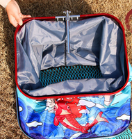 Épuisette de pêche portable en nylon à longueur personnalisable, pliable, avec piquet de fixation au sol pour la pêche en eau douce