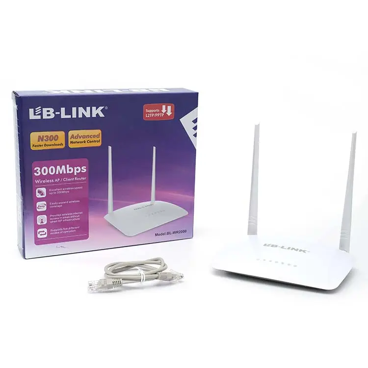 LB Link WR2000 China Wireless Router 300 Mbit/s Wi-Fi-Router Lb Link 4G Unterstützt Qos Lb-Link Router 5Dbi Externe Antennen