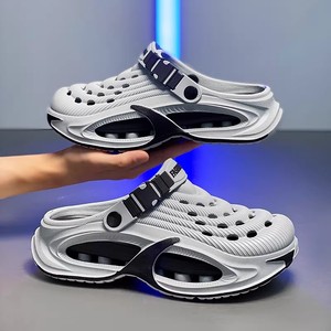 Chaussons pour hommes, style sportif, légers, antidérapants, en EVA solide, pour l'été, avec bout antidérapant, chaussons de couple, semelle épaisse, pour usage extérieur - Product Image 1