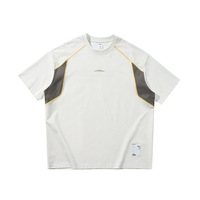 T-shirt Homme Col Rond Manches Raglan Respirant Mélange Coton Coupe Ample Motif Lettres Printemps-Été 2026