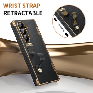Fashion PU Leather Phone Case for Samsung Z <b>Fold</b> 8 Ultra 7 6 5 4 3 With Wristband Stand Front <b>Screen</b> Protector Shockproof Cover - Product Image 5