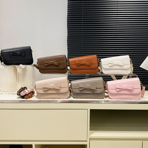 2025 thời trang hiện đại Phụ nữ túi xách với BOW TIE phụ nữ phong cách sling Túi cô gái Pastel màu sắc Vai Túi Xách bán buôn Hot - Product Image 6