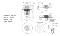 Clip de fixation universel en nylon pour tableau de bord, rivet à pression en plastique pour pièces intérieures, clip à pression pour panneau de tableau de bord automobile