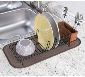 Modern kompakt mutfak ayakta tipi Metal tel kurutma süzgeç çanaklar ve yemekler için çıkarılabilir çatal lavabo bulaşıklık - Product Image 4
