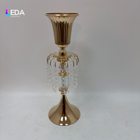 Candélabre en métal doré LEDA pour mariage, événements, décoration de table, centre de table de mariage