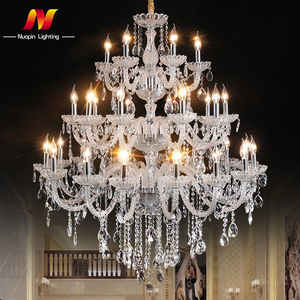 נברשות קריסטל מודרניות בסגנון וינטג' עם נרות, תאורת לד, תלויות, גדולות במיוחד, לאולמות אירועים יוקרתיים בהתאמה אישית - Product Image 2