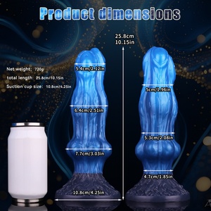 YOCY Dual Layer Silicone Dog <b>Dildo</b> Big Girth Knotted <b>Dildo</b> Fantasy Cock with Suction Cup Animal <b>Dildo</b> for Women Men - Product Image 2