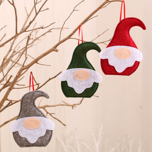 Nouvelles décorations de Noël, ornements en tissu de style nordique représentant le dieu de la terre, ornements de Noël en tissu de style Père Noël, décorations pour sapin de Noël. - Product Image 1