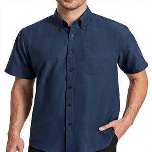 100% Cotton Custom Casual <b>Shirt</b> Short Sleeve Twill Autumn Solid Comfortable Slim Fit <b>Shirts</b> - Product Image 2
