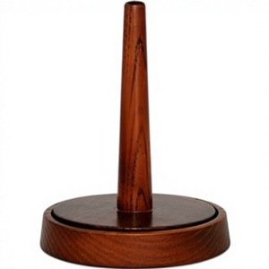 Wooden Eco-Friendly Fashion Yarn Holder Stand Double Spindle Shape Simple Design <b>Sewing</b> Accessory Hand Knitting Crochet - Product Image 5
