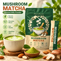 Poudre de Matcha aux Champignons avec Extrait de Crinière de Lion, Reishi et Chaga – Mélange de Thé Fonctionnel – OEM ODM Marque Privée Formule Personnalisée