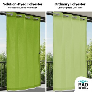Rideaux d'extérieur imperméables de qualité supérieure vert lime, style frais et vibrant pour les patios, les balcons et les espaces de jardin - Product Image 2