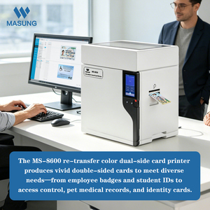MASUNG MS-8600 Solución de Impresión de Tarjetas de Identificación para Gobierno y Empresas de Alto Volumen con Retransferencia de Color a 600 DPI - Product Image 3