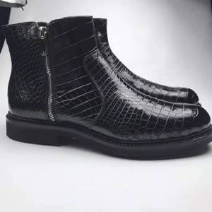 Chaussures d'hiver Goodyear italiennes pour hommes, bottes en cuir de crocodile véritable, bottes Oxford pour hommes, bottes à la cheville en cuir de haute qualité pour hommes - Product Image 3