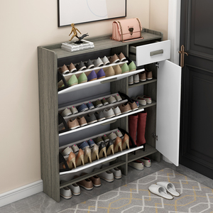 Zapatero ultrafino moderno de 17cm, almacenamiento económico para el hogar, puerta Simple, Zapatero pequeño multifuncional para sala de estar - Product Image 3