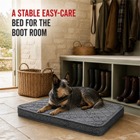 Matelas orthopédique pour chien Boot Room, antidérapant, gris, coussin de sol avec housse imperméable amovible