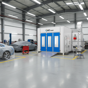 Salle de <span class=keywords><strong>peinture</strong></span> automobile sans poussière avec chauffage électrique, lampes infrarouges, éclairage LED et purification de l'air - Product Image 1