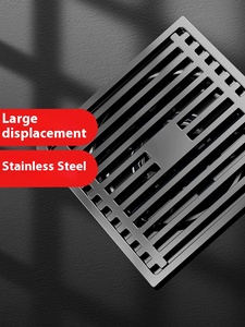 Drenaje de Piso Rectangular Moderno de Acero Inoxidable 304 de Gran Desplazamiento, Tubos de 75, Filtro Antiolor para Alcantarillado de <span class=keywords><strong>110</strong></span>, Baño, Inodoro, Cocina - Product Image 4