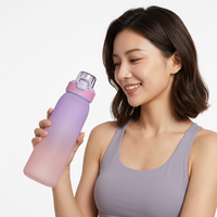 Bouteille anti-fuite avec options de parfum, couvercle à clapet, paille intégrée pour boire directement – Idéale pour l'école, le cyclisme, le camping, la gym, les cadeaux, la maison et l'extérieur