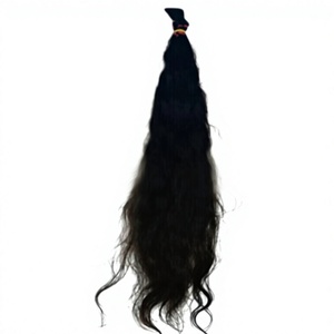 Extensions de cheveux humains vierges indiens Remy 38 pouces, cheveux en vrac naturellement lisses à tirage unique - Product Image 1