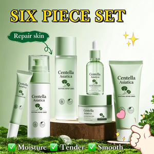 Set de Cuidado Facial de Centella Asiática, Kit Reparador Calmante con Limpiador, Tónico, Loción, Crema y Crema para Ojos - Product Image 5