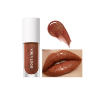 Gloss à lèvres brillant hydratant nude transparent pour revendeurs, marque privée, logo personnalisé