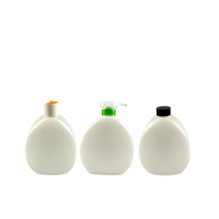 Bouteille de shampooing liquide de luxe en plastique HDPE de haute qualité, bouteilles vides avec bouchon à vis, bouchon à rabat