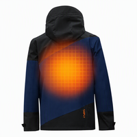 Veste chauffante imperméable pour homme, 3 réglages de température, légère, adaptée au ski, à la randonnée et aux sports de plein air.