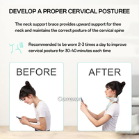 Collier de traction cervicale réglable pour usage domestique, dispositif de soutien du cou, approuvé CE, ajustement universel, emballage facile pour l'e-commerce