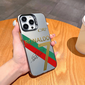 Phim Hoạt Hình Đội Bóng Đá Màu Bạc Imd Trường Hợp Điện Thoại Cho Iphone 11 12 13 14 15 16 17 Pro Max 16E 17air Chống-Mùa Thu Di Động Bao Gồm - Product Image 3