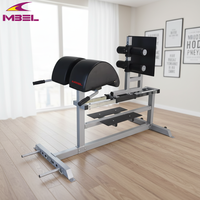 Appareil de musculation à charge par plaques pour hyperextension dorsale inversée, type Aircraft Glute JLC, pour fessiers et ischio-jambiers