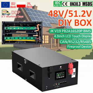 Baterias LiFePO4 <span class=keywords><strong>Juan</strong></span> JK V19 PB2A16S20P BMS + 250A circuito + protección contra incendios 48V caja de batería DIY para sistemas de almacenamiento solar doméstico - Product Image 1