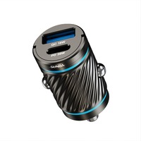 Cargador de Coche para Teléfono 36W QC3.0 PD3.0, Mini Cargador USB C para Coche, 12 Voltios, Cargador para Coche, Encendedor de Cigarrillos, Adaptador USB para Coche
