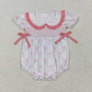 Romper de Burbuja con Mangas Cortas y Lazos de Flores para Bebés Niñas - Product Image 4