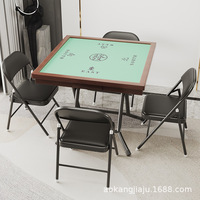 Table de Mahjong Moderne en Métal Pliante pour 4 Joueurs, Table de Jeu Carrée Compacte pour la Maison
