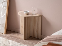 Table basse moderne en bois de style nordique pour salon avec design à panneaux