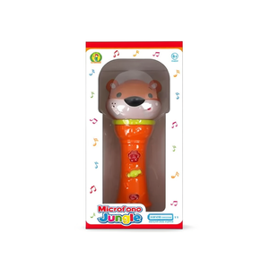 Jungle <b>Plastic</b> Microphone Musical Toy 23cm Battery Operated with <b>Animal</b> Design for Kids Playtime MAZZEO GIOCATTOLI - Product Image 2
