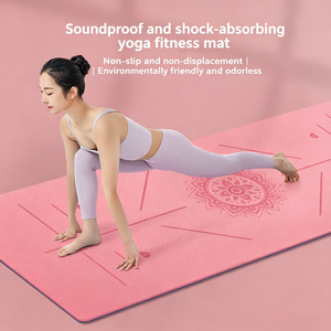 Tapete de Yoga Profesional de TPE para Mujer, 185 cm de Largo, 8 mm de Grosor, Ecológico, Antideslizante, Diseño Ancho para Yoga, Baile y Fitness en Casa - Product Image 1