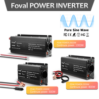 Convertisseur de puissance personnalisé Foval Factory 500W 1000w 1500w DC vers AC 12v 24v vers AC 110v 220v Onduleur à onde sinusoïdale pure