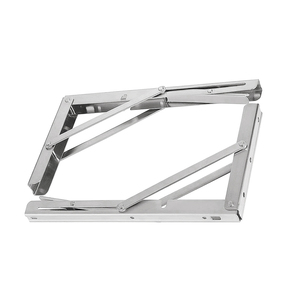 Supporti per Mensole Pieghevoli in Acciaio Inox Resistente, Montaggio a Parete Fai-da-Te, Salvaspazio per Tavoli e Banchi da Lavoro - Product Image 3