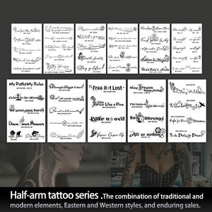 <span class=keywords><strong>Tatuaggio</strong></span> Temporaneo Stile Indie con <span class=keywords><strong>Fiori</strong></span> <span class=keywords><strong>e</strong></span> Farfalle, Semi-Permanente, Impermeabile, Dura 2 Settimane, <span class=keywords><strong>Tatuaggio</strong></span> a Base di Erbe per Braccio - Product Image 6