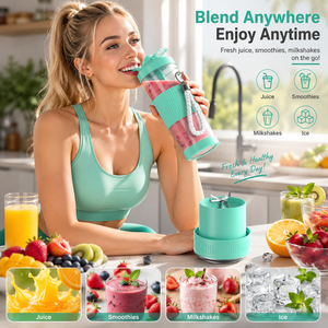 Licuadora Portátil Noble Style de 500 ml para Smoothies, Vaso Mezclador de Frutas Frescas para Viajes y Gimnasio, Compatible con OEM - Product Image 2