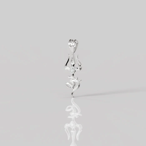 Danta Gems OM TRISHULA, Colgante Trishul Resplandeciente de Plata de Ley con Circonita y Baño de Oro de 18K, Símbolo Om, Elegancia Espiritual, Divino - Product Image 3