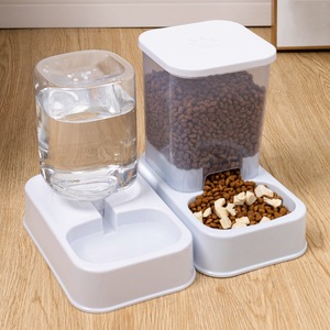 Distributeur automatique de nourriture pour animaux avec distributeur d'eau pour chat, station double bol pour nourriture et eau - Product Image 1
