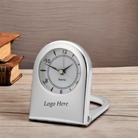 Horloge de bureau en métal personnalisée de luxe moderne avec sonnerie horaire au quartz pour la décoration de la maison