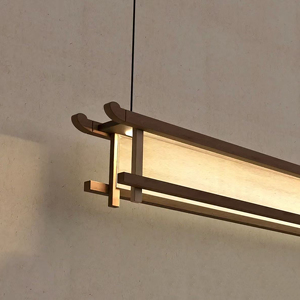 Luminaire suspendu pour îlot de cuisine moderne de luxe, style <span class=keywords><strong>scandinave</strong></span>, lustre linéaire, bande LED de taille moyenne pour <span class=keywords><strong>salle</strong></span> à <span class=keywords><strong>manger</strong></span> et décoration - Product Image 4